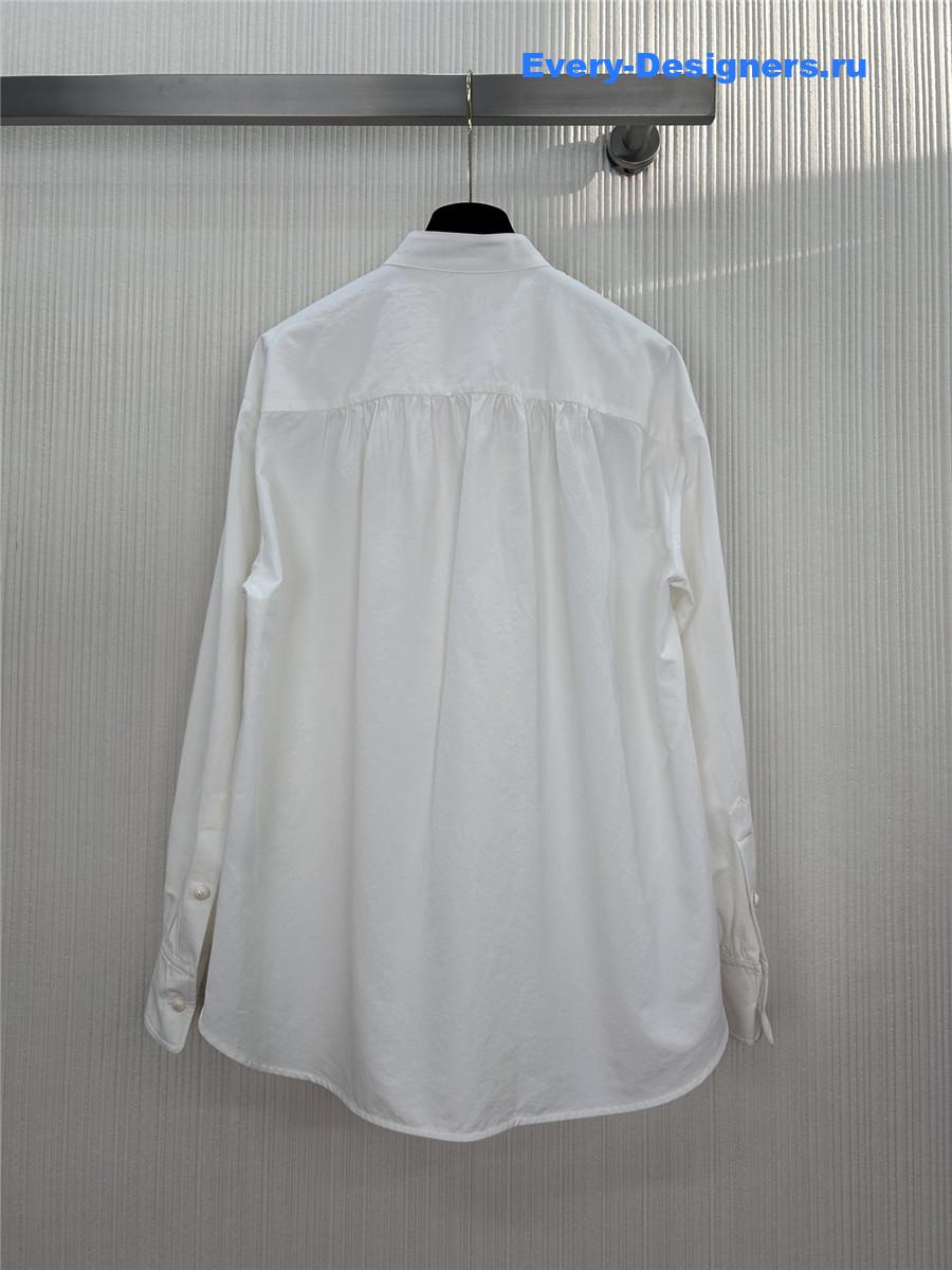 Va1e*ntin0 ruffled yoke shirt in white