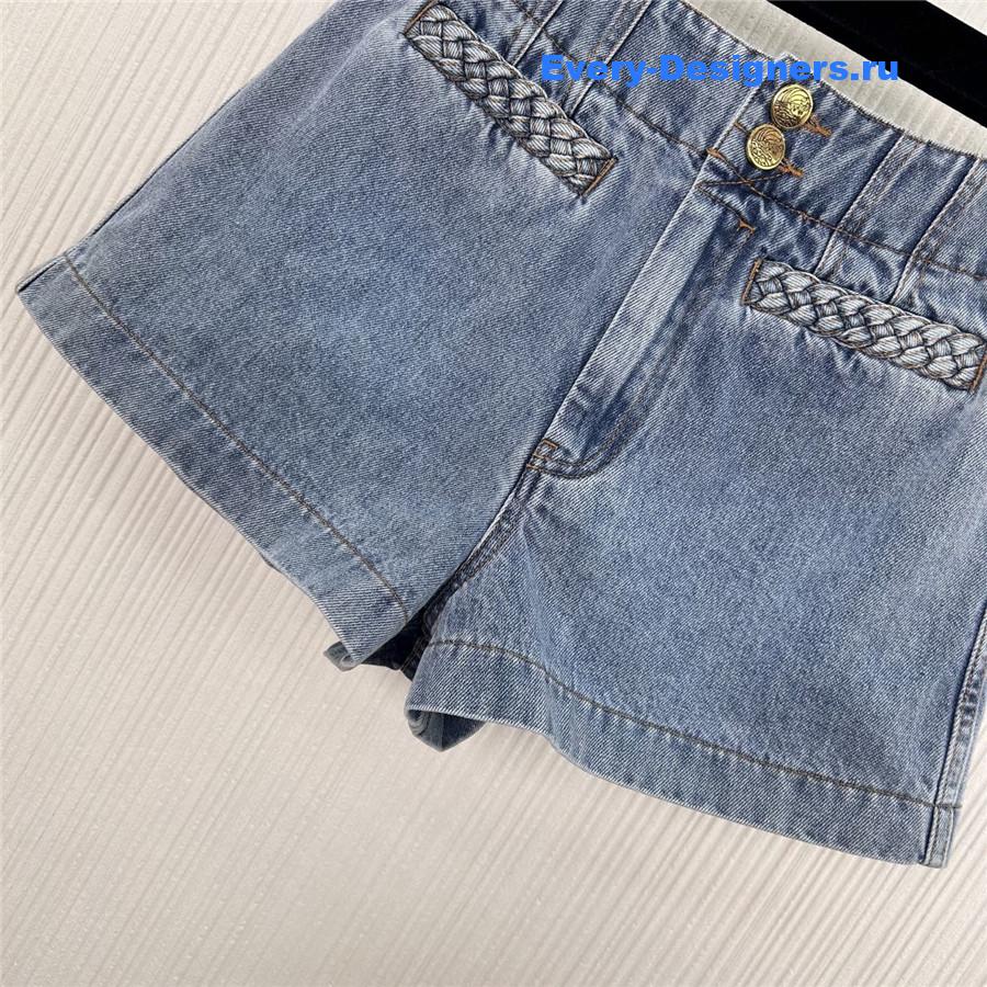 Zimm Blue High Waist Denim Shorts