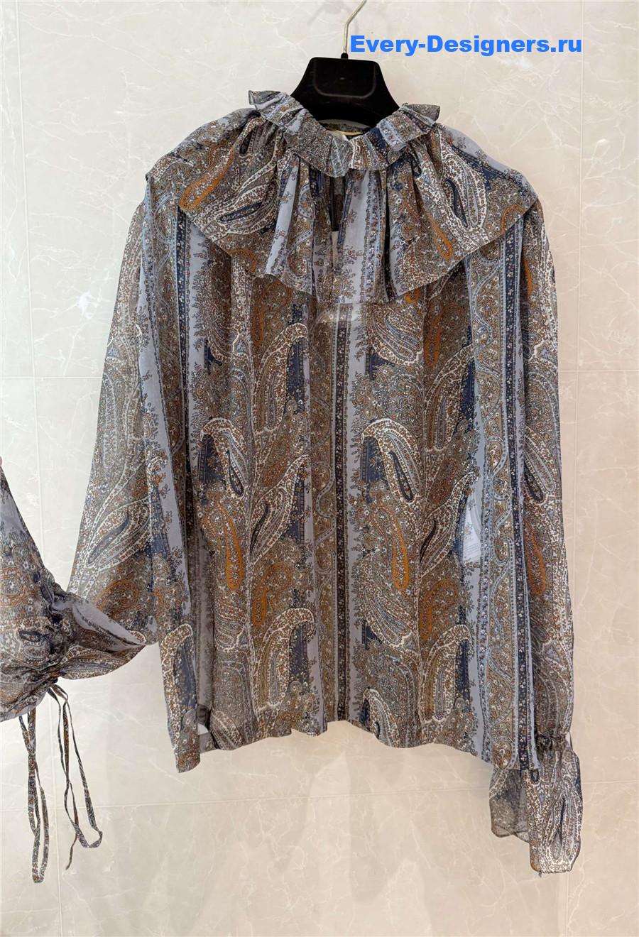 Sa1nt Lau*nt paisley silk blouse