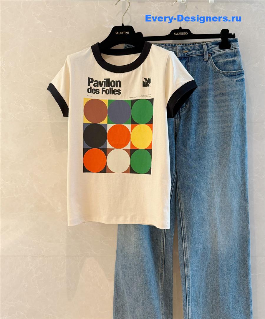 Va1e*ntin0 pavillon des folies cotton t-shirt