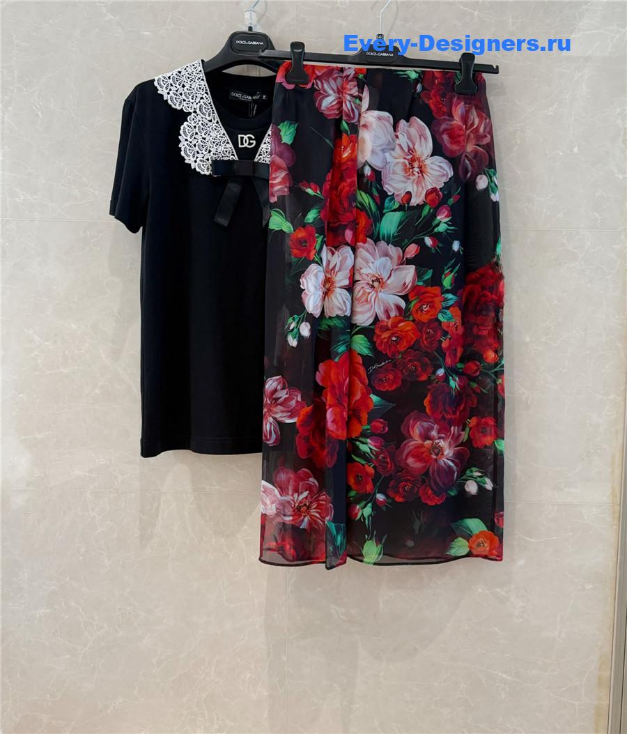 Dolce & Gabbana Black Lace Blouse