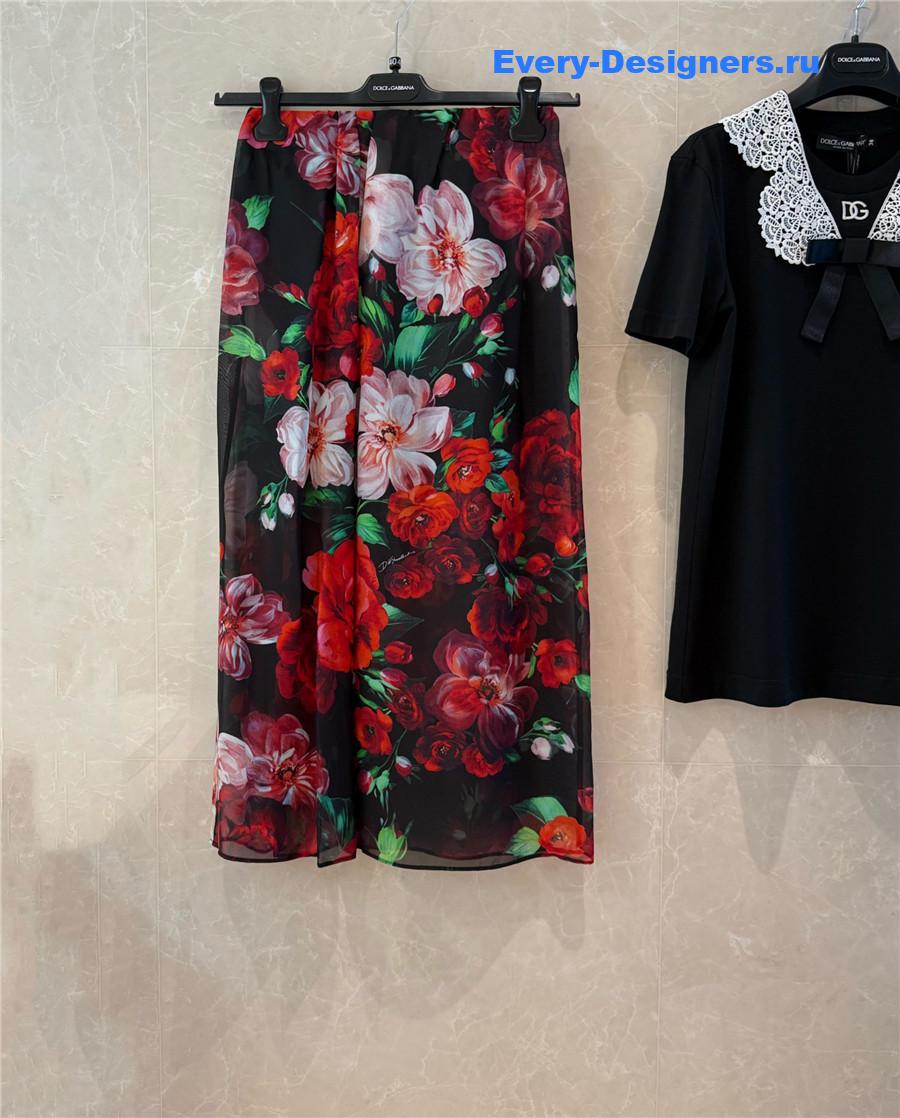 Dolce & Gabbana Black Lace Blouse