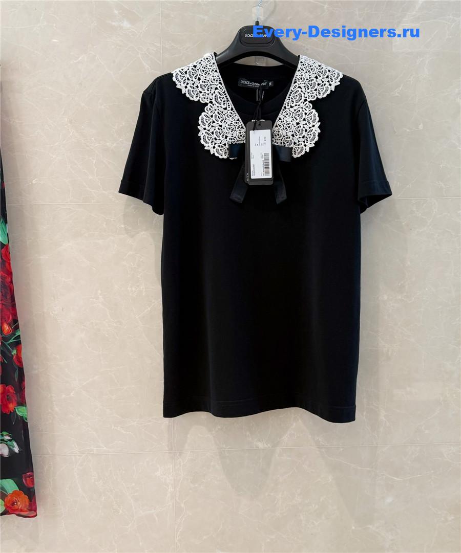 Dolce & Gabbana Black Lace Blouse