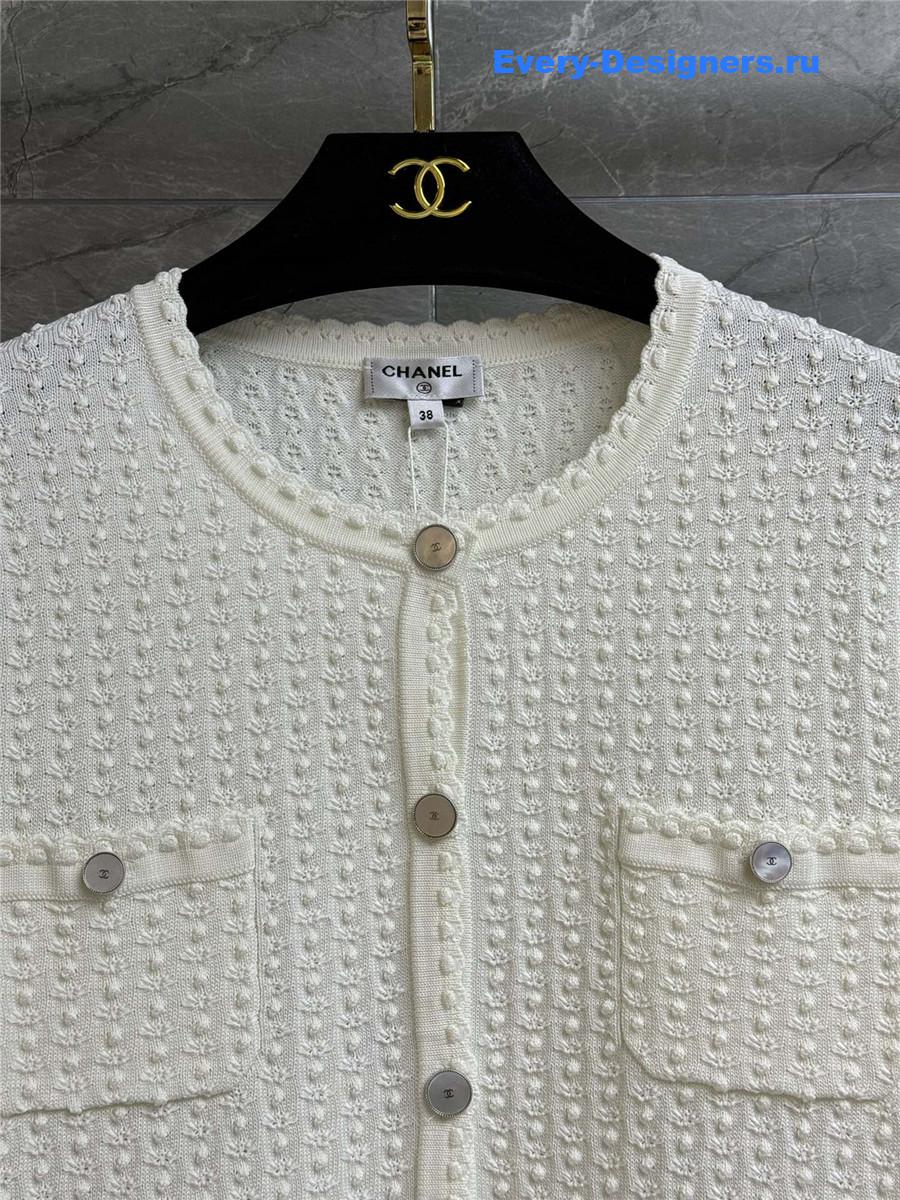 Ch**el white 3d cardigan