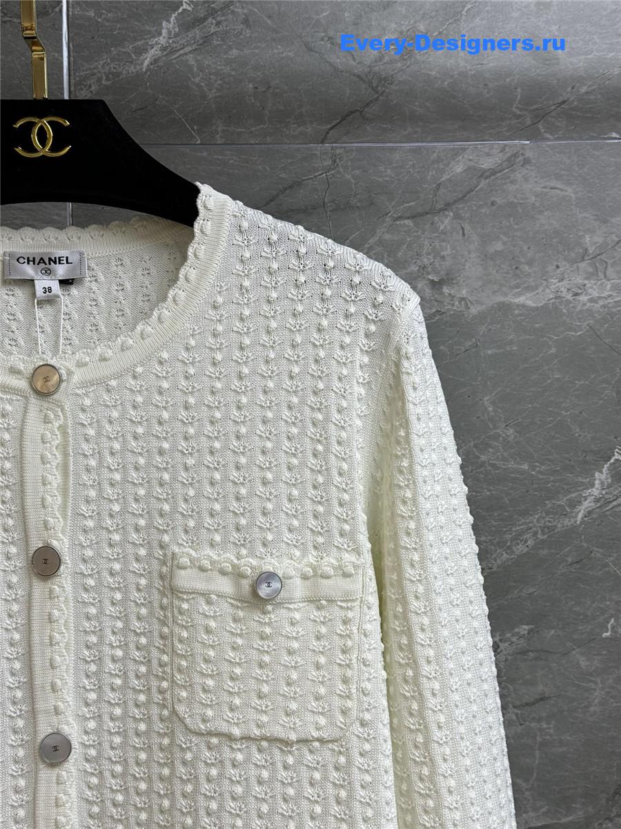 Ch**el white 3d cardigan