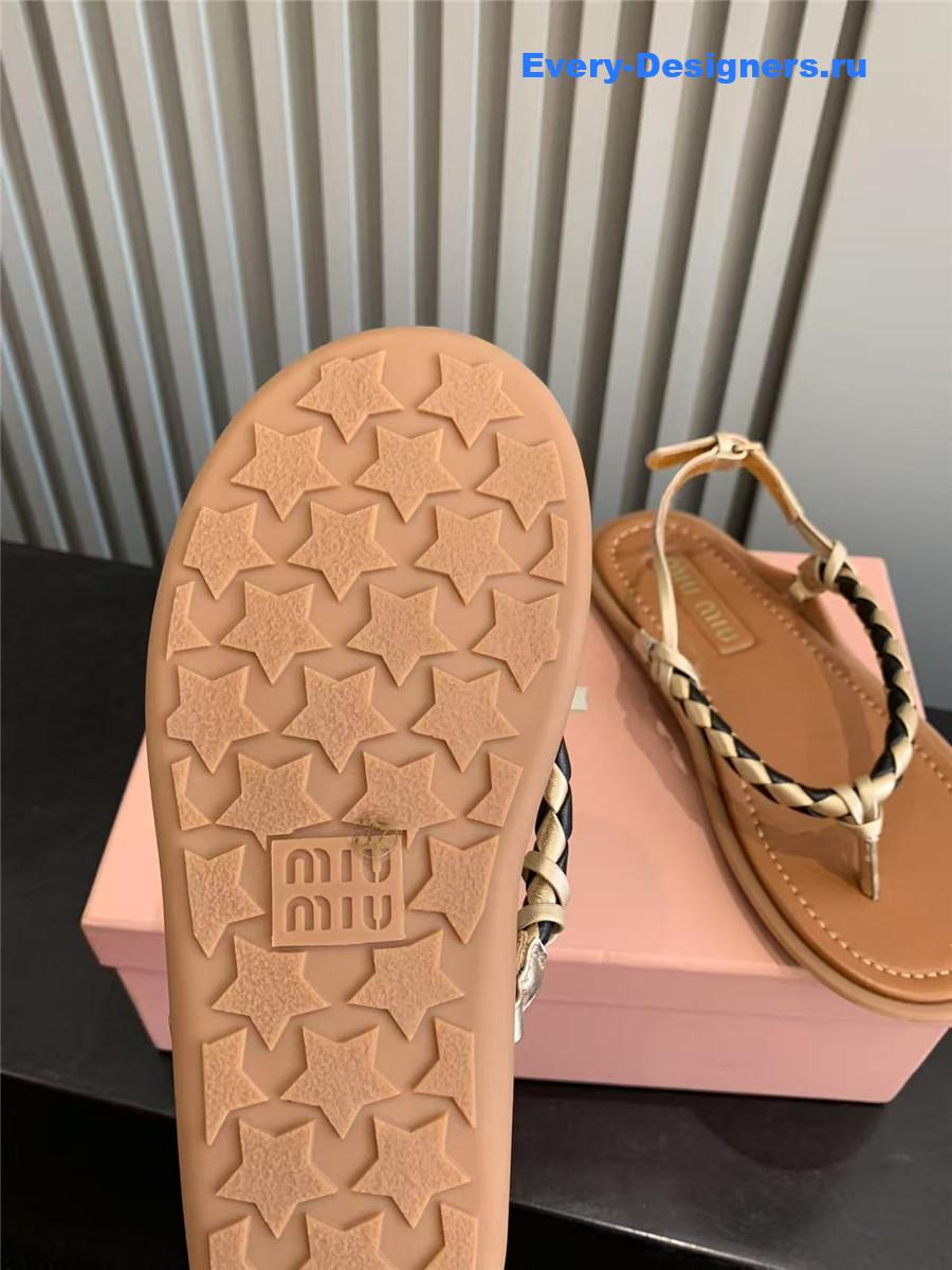 Miu Miu Brown Cord Sandals