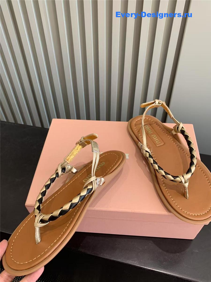 Miu Miu Brown Cord Sandals