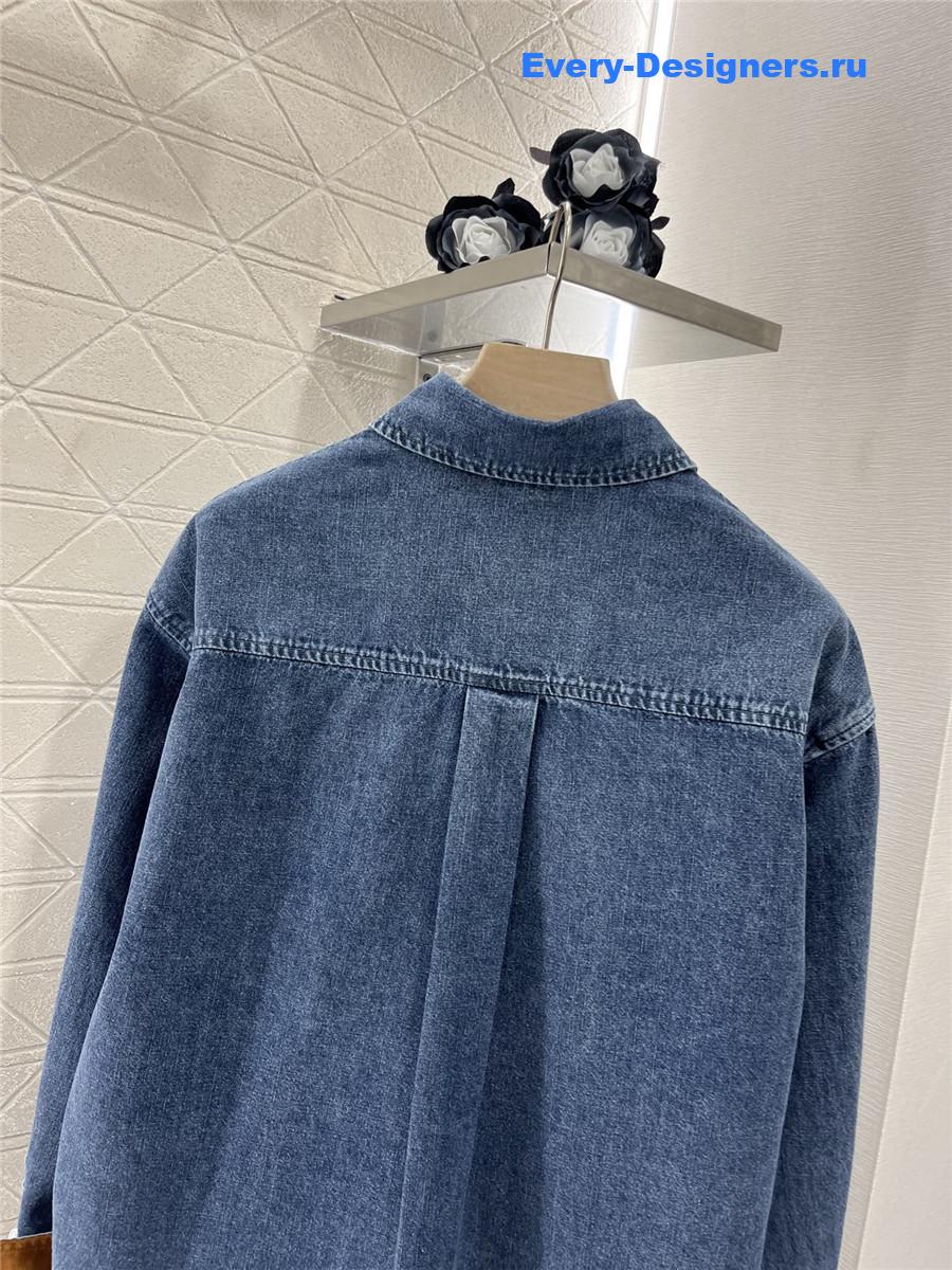 Miu Miu Blue Washed Denim Shirt