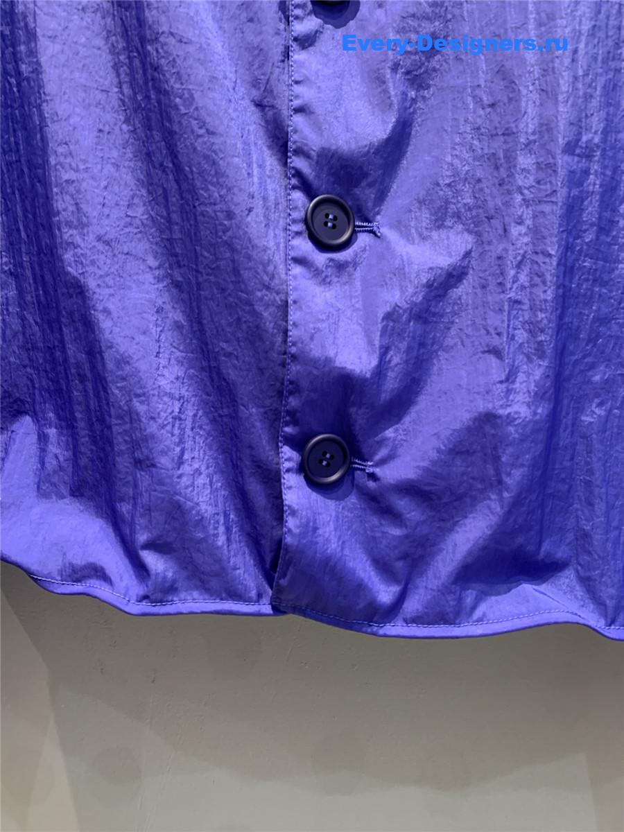 Pra*a recycled nylon purple cropped shirt