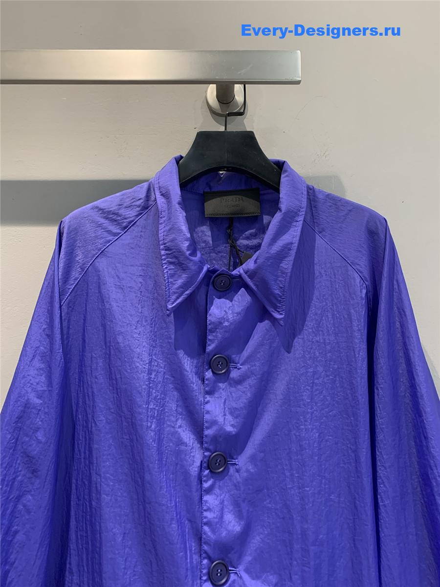 Pra*a recycled nylon purple cropped shirt