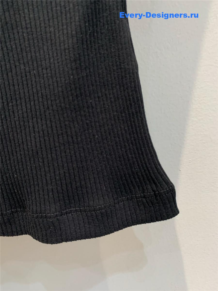 D10r asymmetric tank top in black