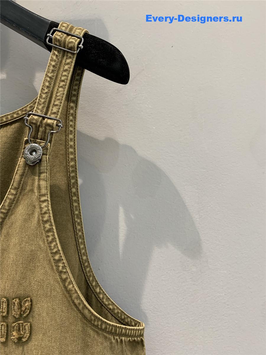 Miu Miu Brown Overall Dress