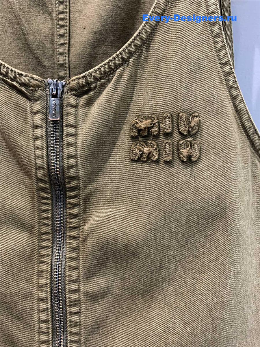 Miu Miu Brown Overall Dress