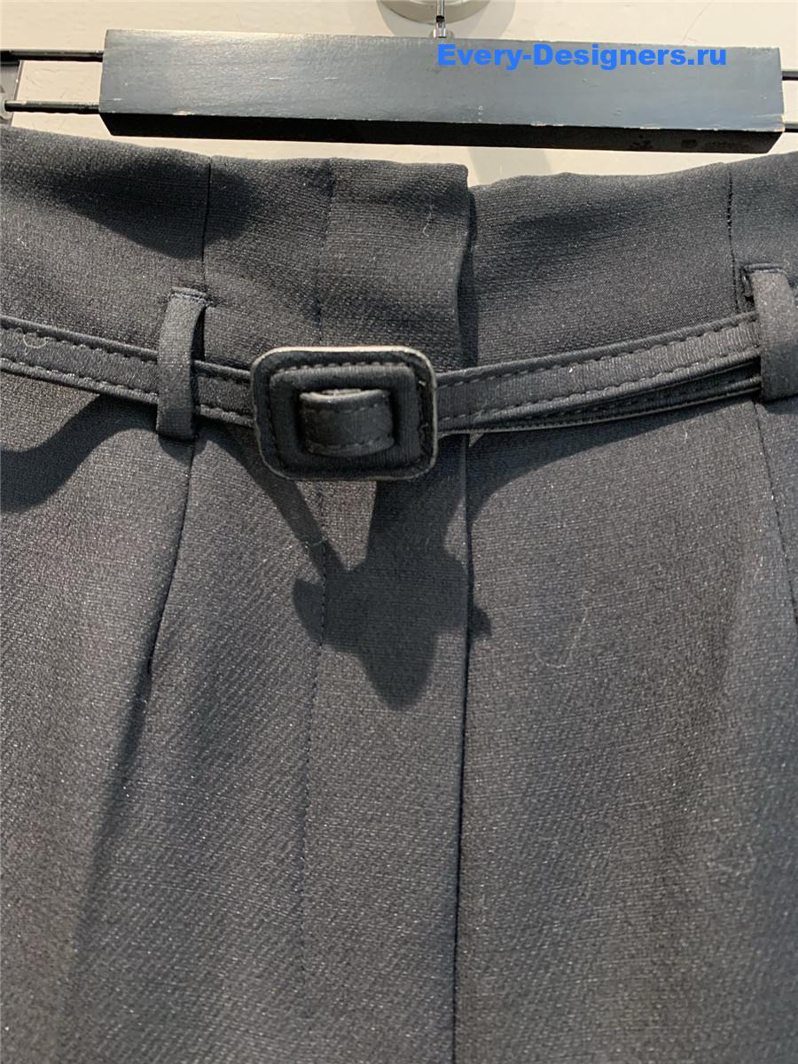 D10r high-waist silk-wool shorts