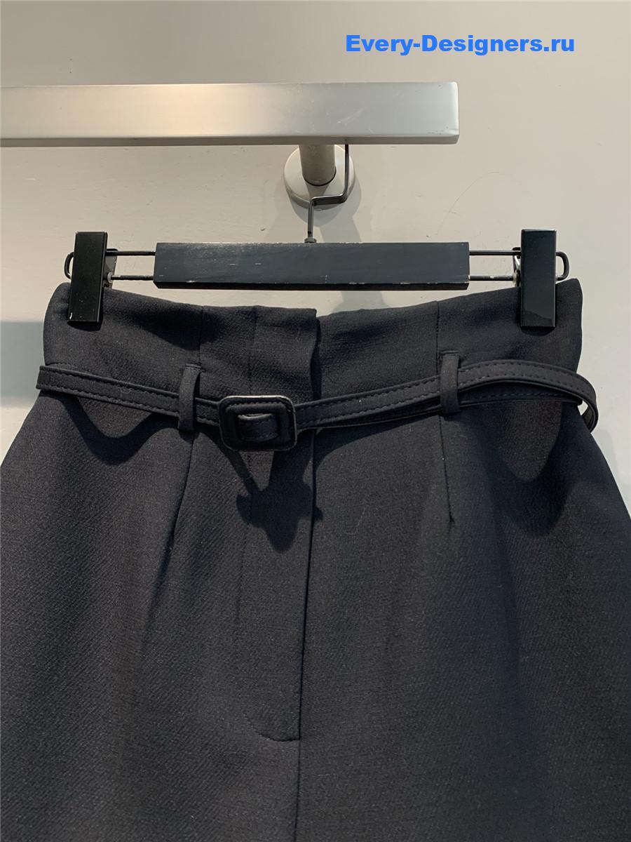 D10r high-waist silk-wool shorts