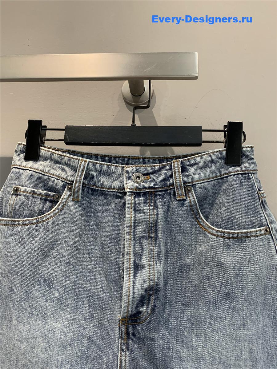 Miu Miu Washed Denim Skirt