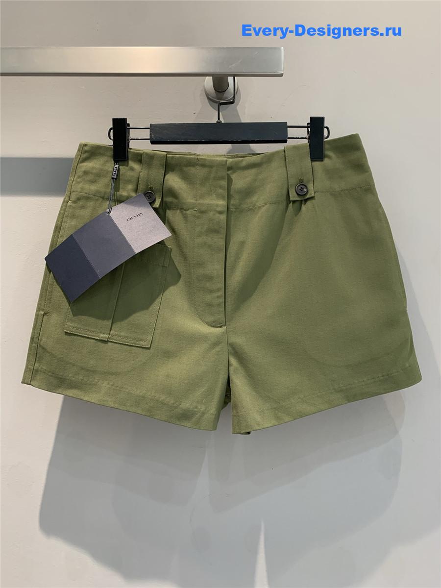 Pra*a green cargo shorts