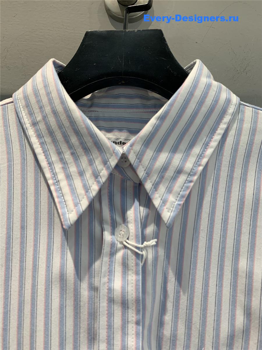 A1exa*der wang light blue striped shirt