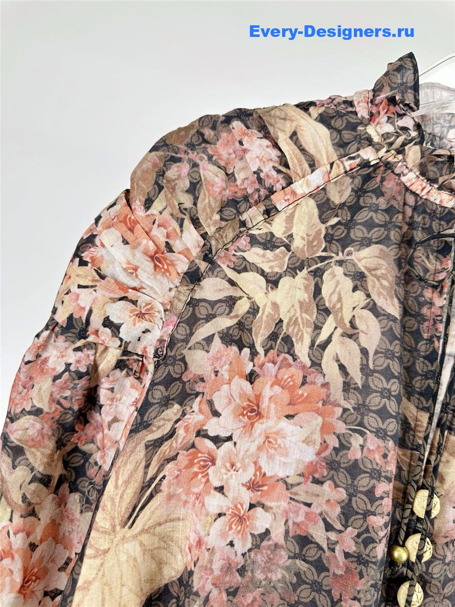 Zimm Floral Sheer Blouse