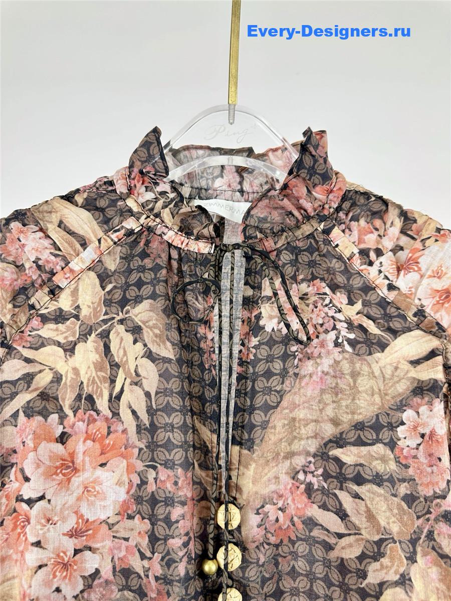 Zimm Floral Sheer Blouse