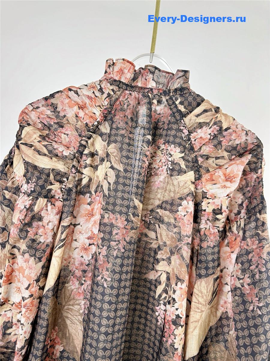 Zimm Floral Sheer Blouse