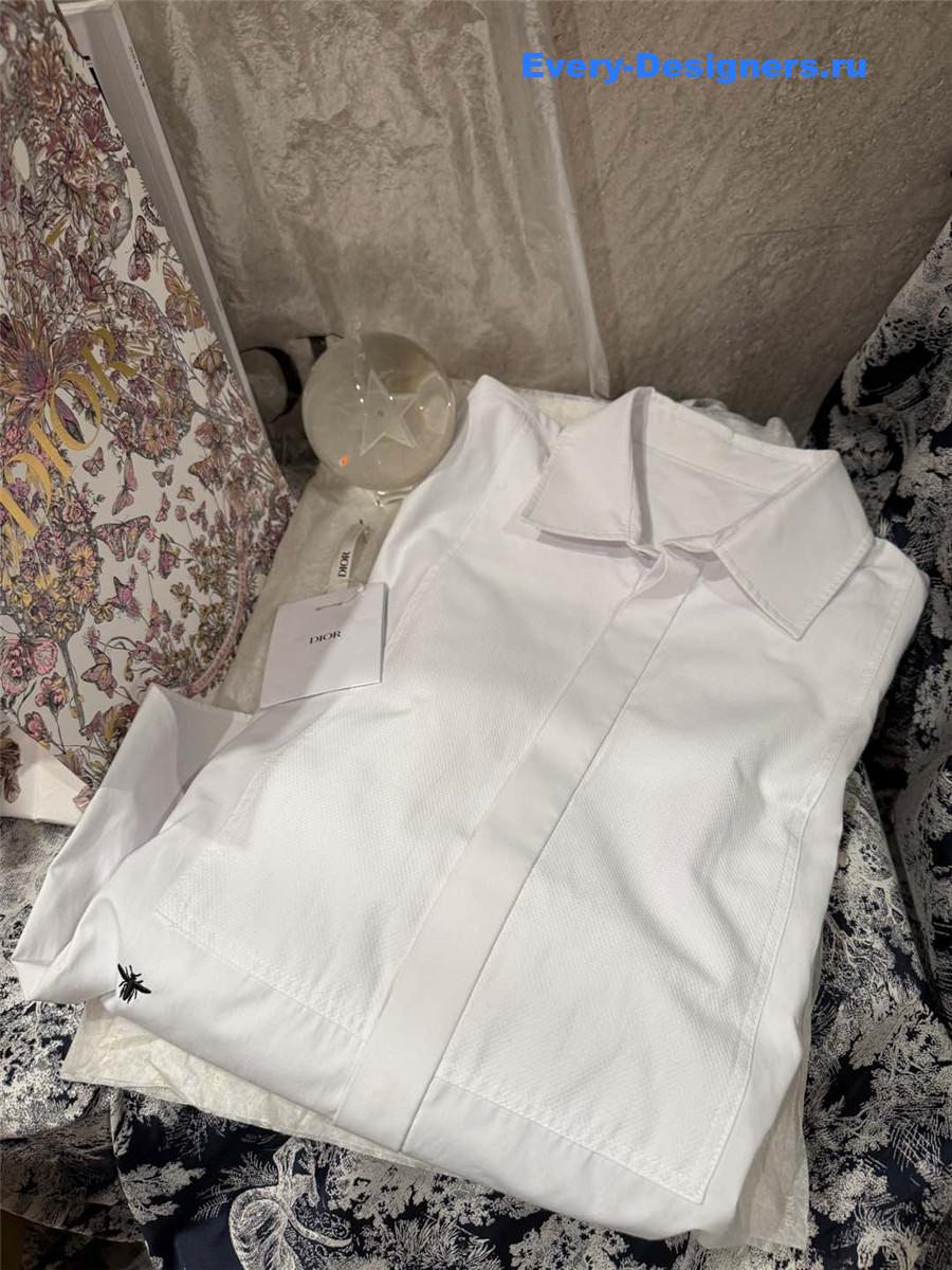 D10r white poplin blouse