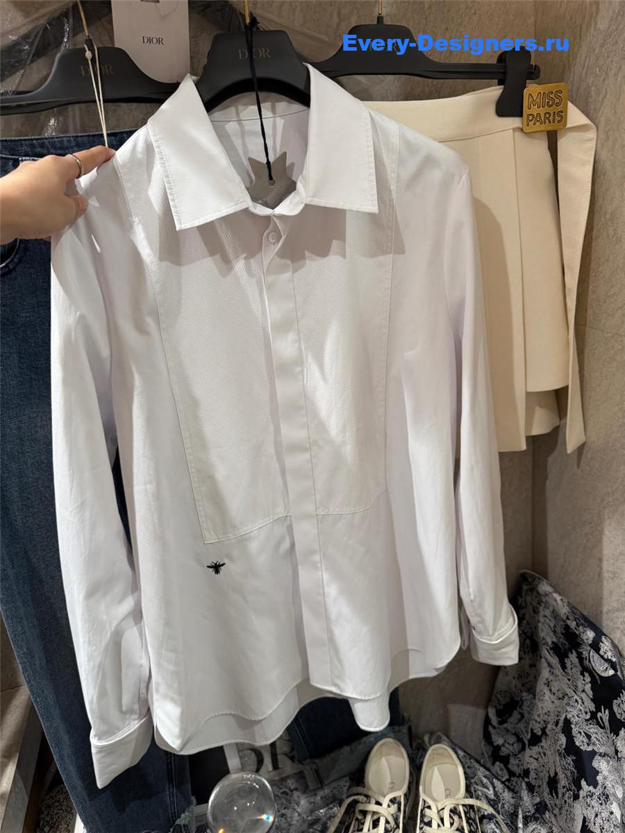 D10r white poplin blouse