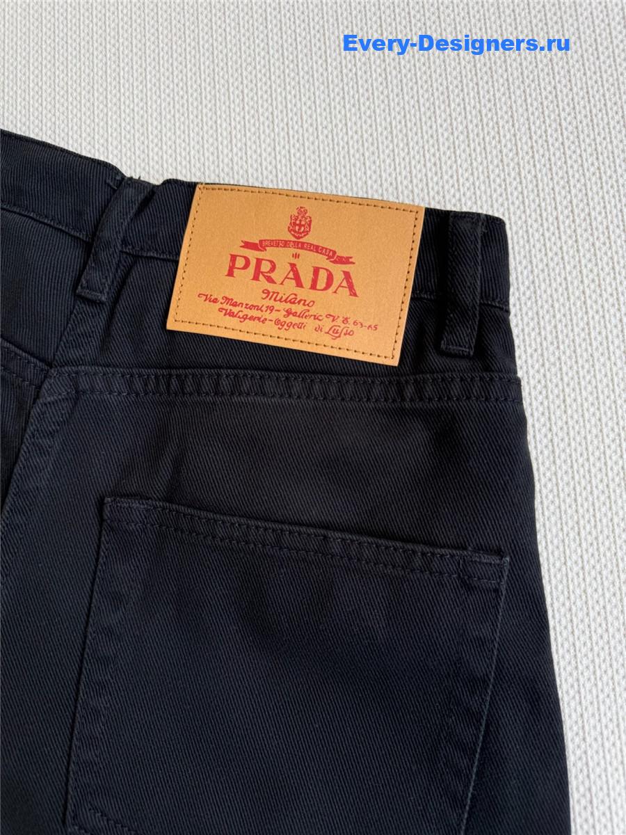 Pra*a black wide-leg jeans