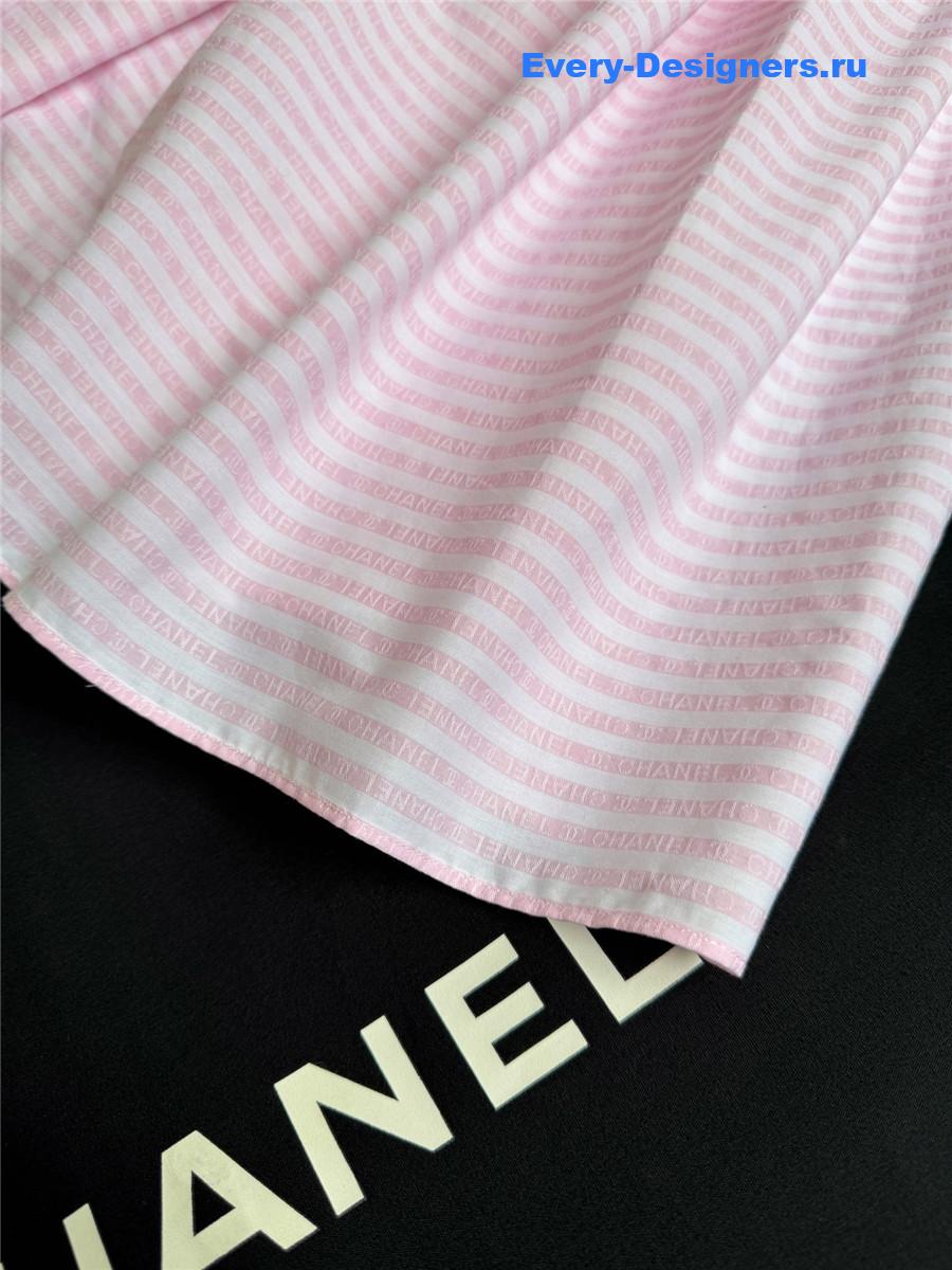 Ch**el pink striped maxi skirt