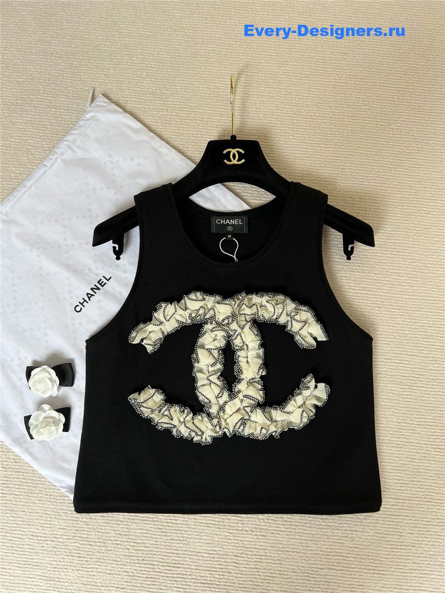 Ch**el rue cambon crop top in black