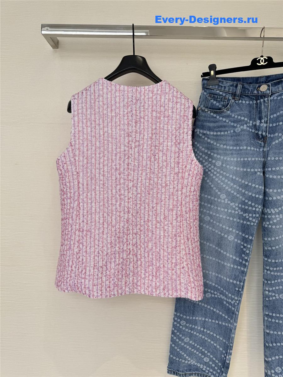 Ch**el pink vest jacket