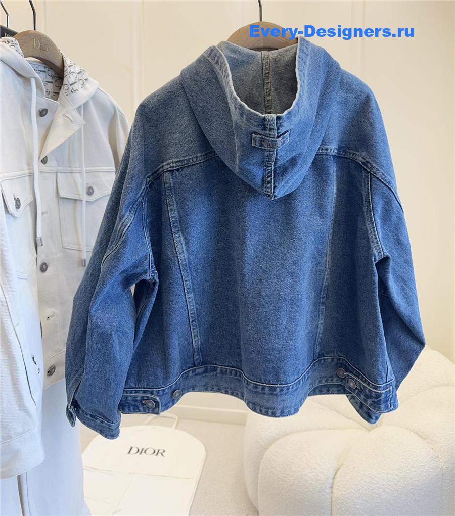 D10r blue wash oversized hooded jacket