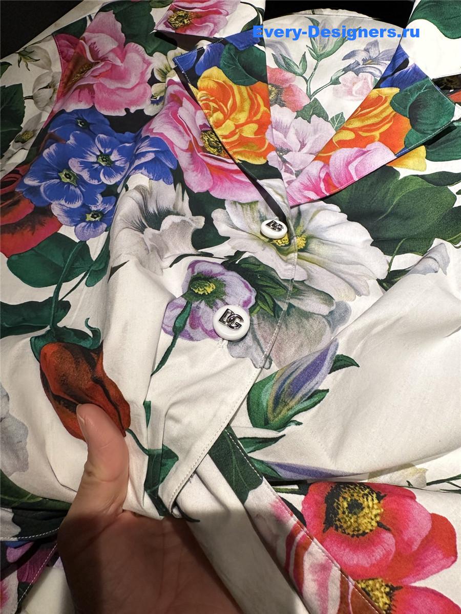 Dolce & Gabbana Floral Cropped Shirt