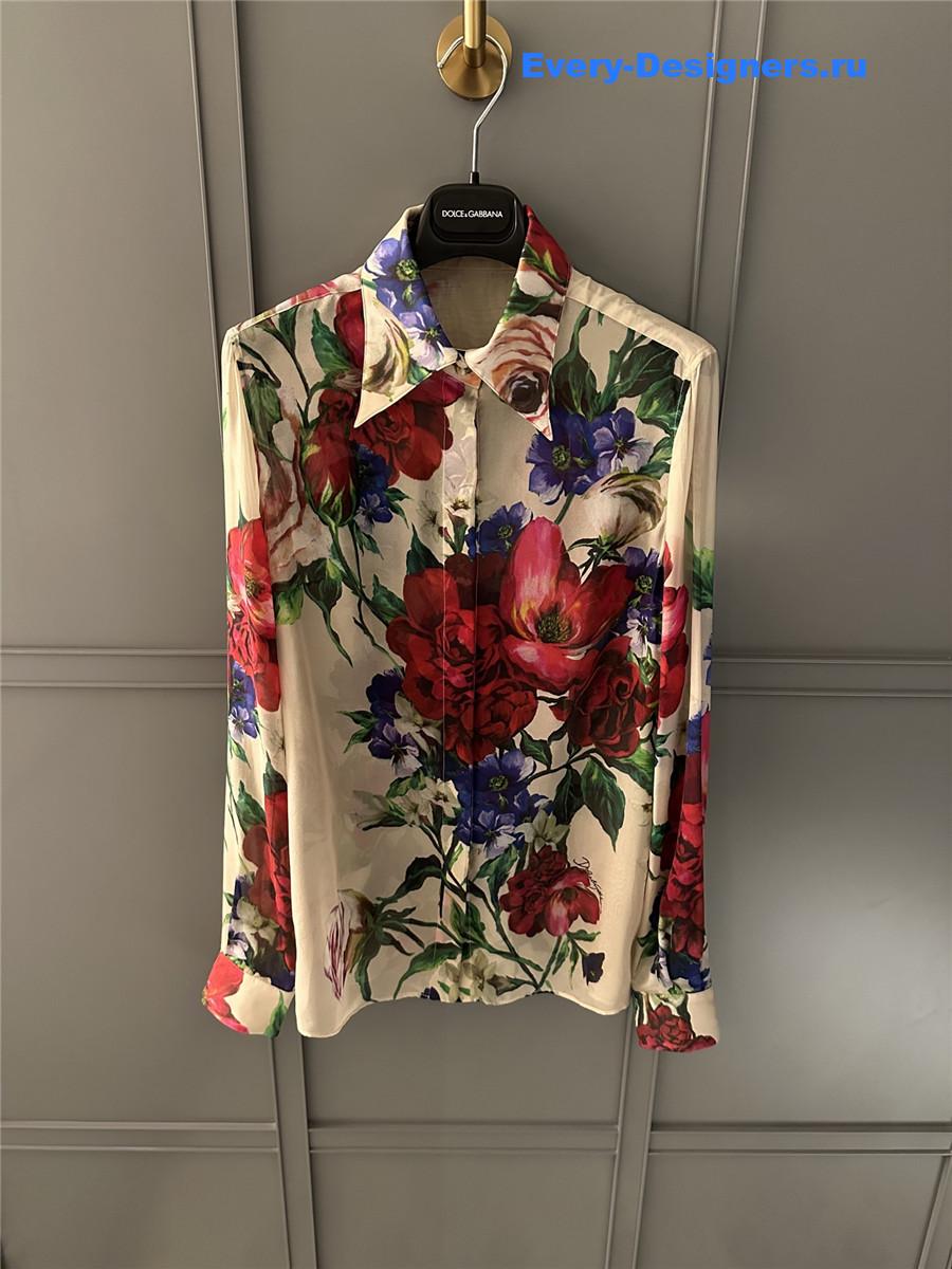 Dolce&Gabbana Floral Chiffon Shirt