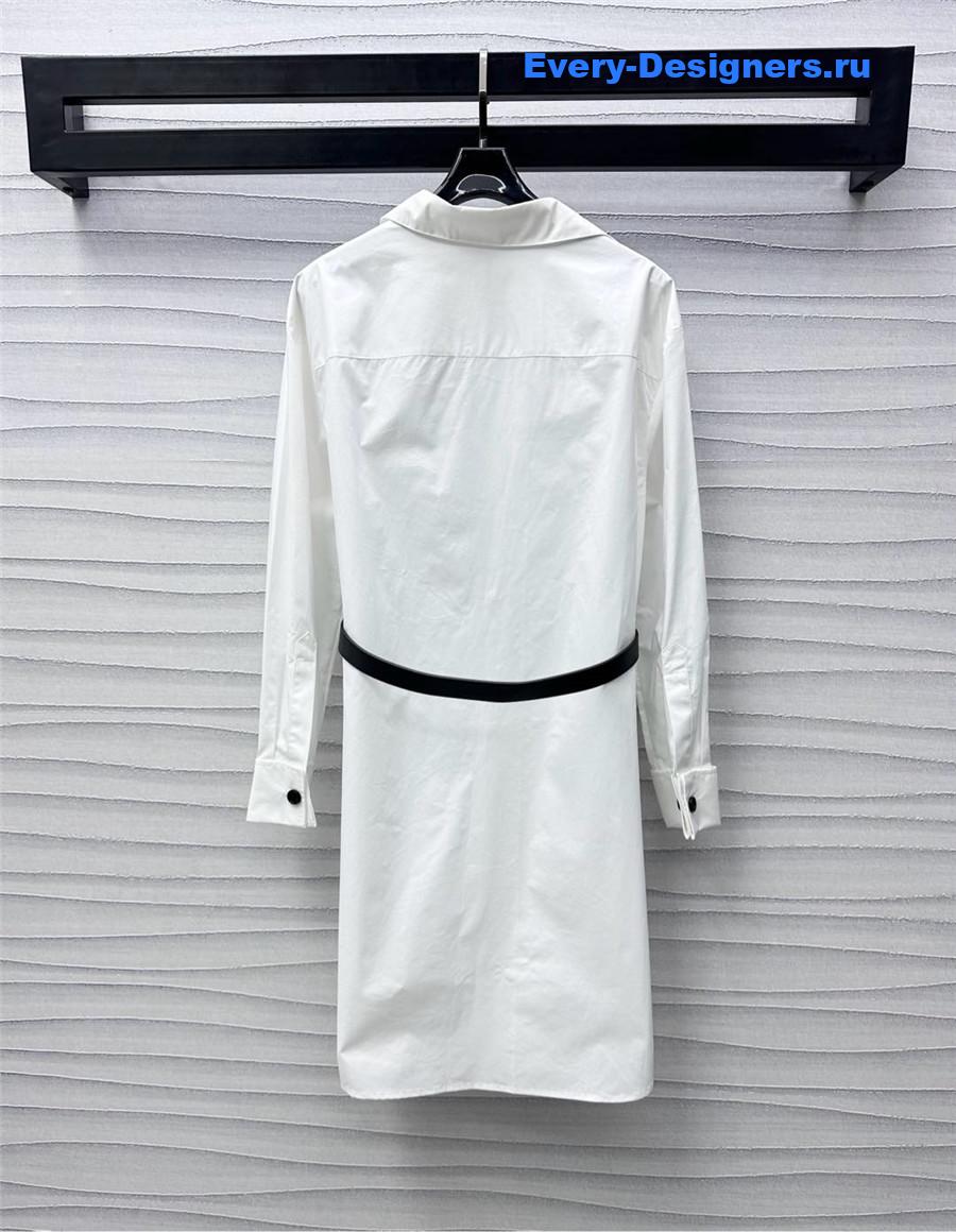 D10r white cotton shirt dress