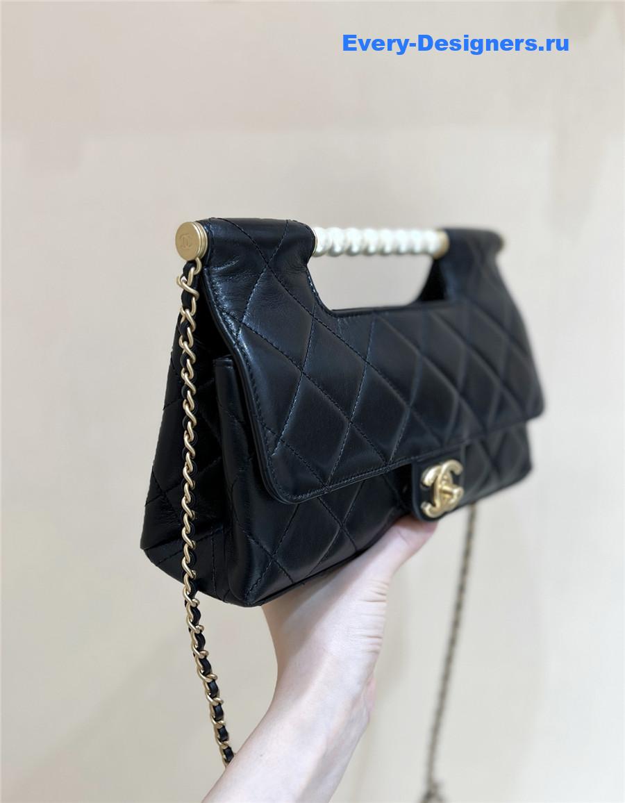 Ch**el shiny lambskin pearl bag