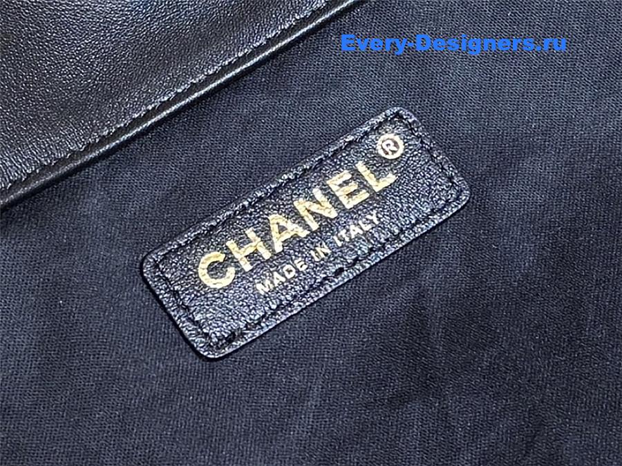 Ch**el black calfskin maxi tote