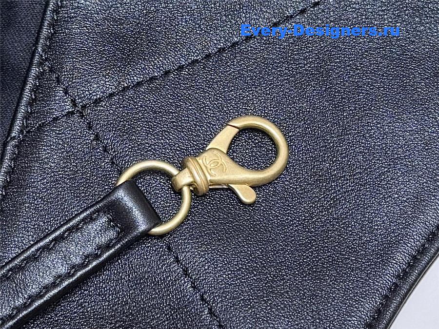 Ch**el black calfskin maxi tote