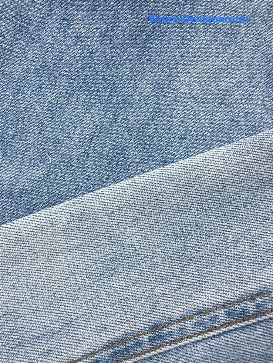 Ch**el blue gradient denim jacket