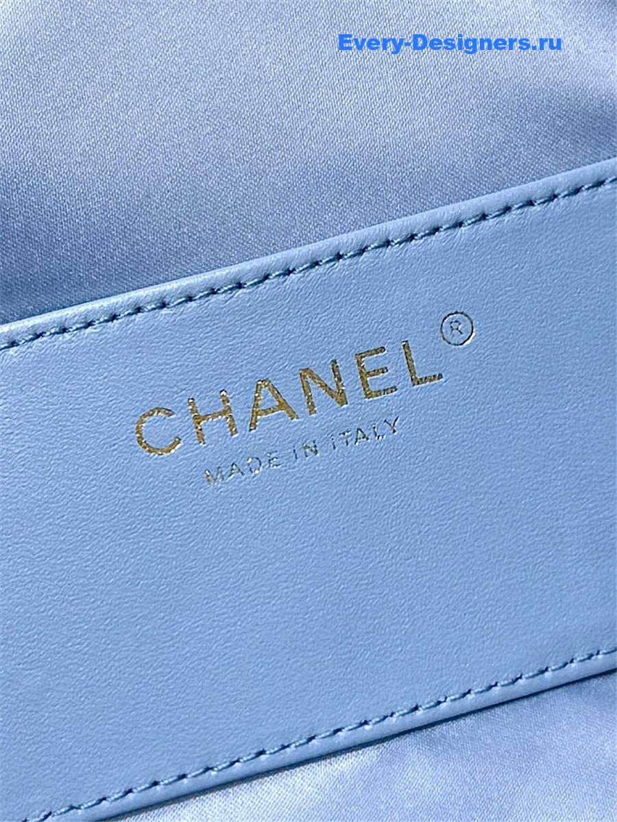 Ch**el blue washed denim handbag