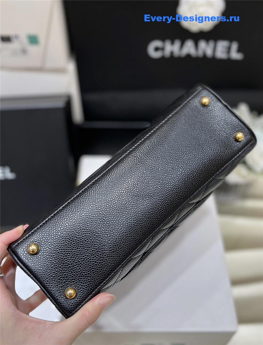 Ch**el black caviar bowler bag