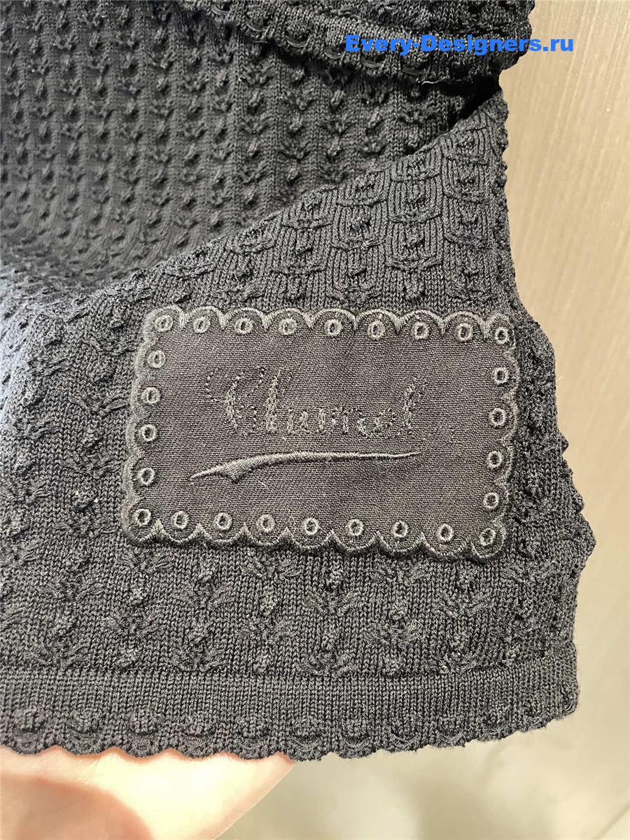 Ch**el black crochet tank top