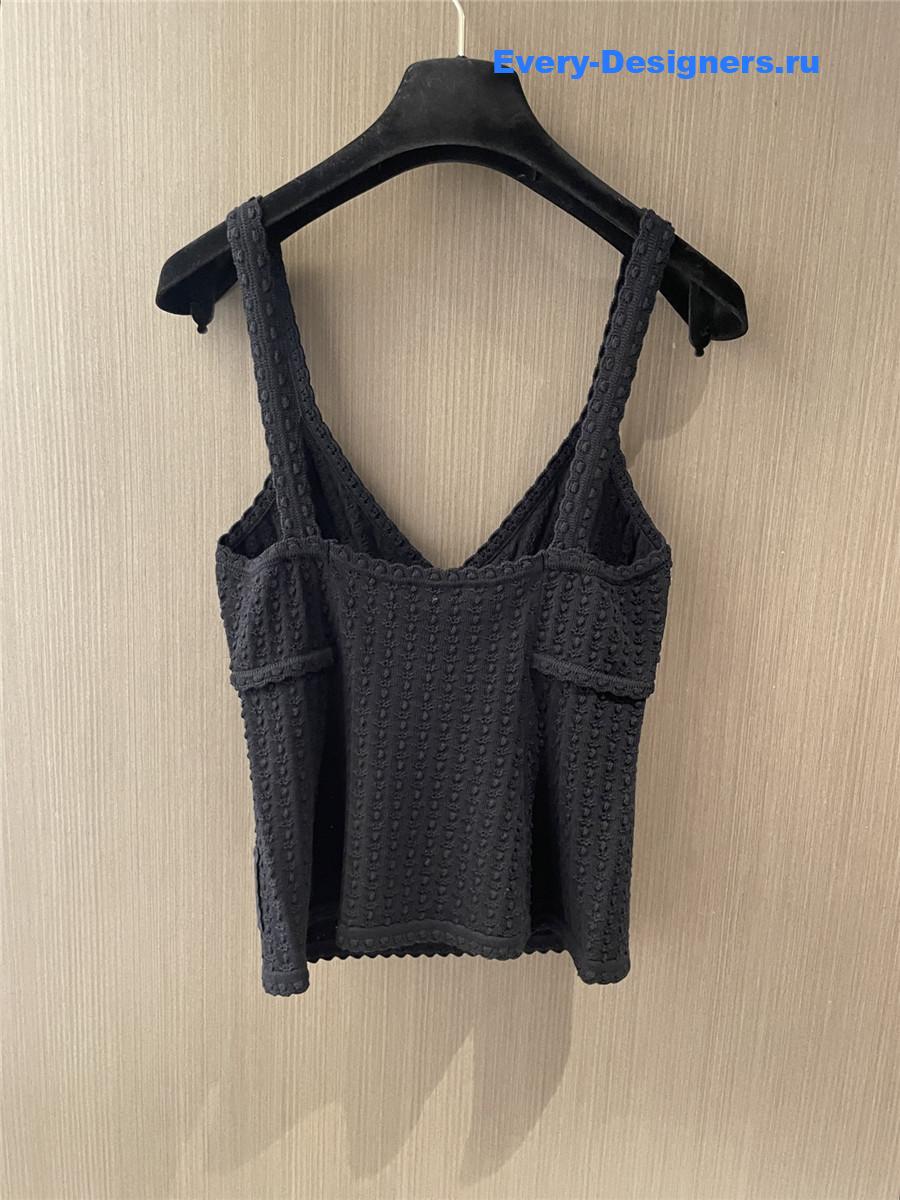 Ch**el black crochet tank top