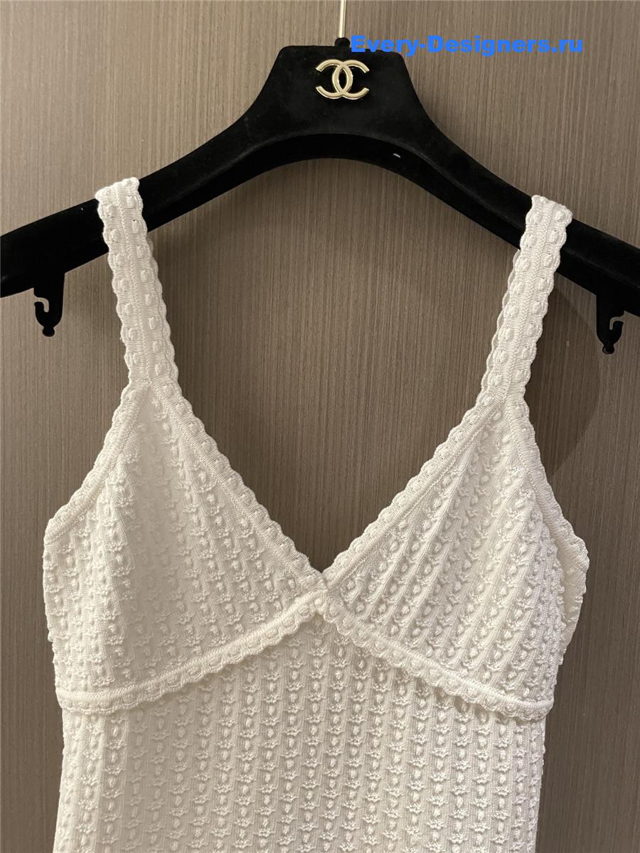 Ch**el white crochet tank top