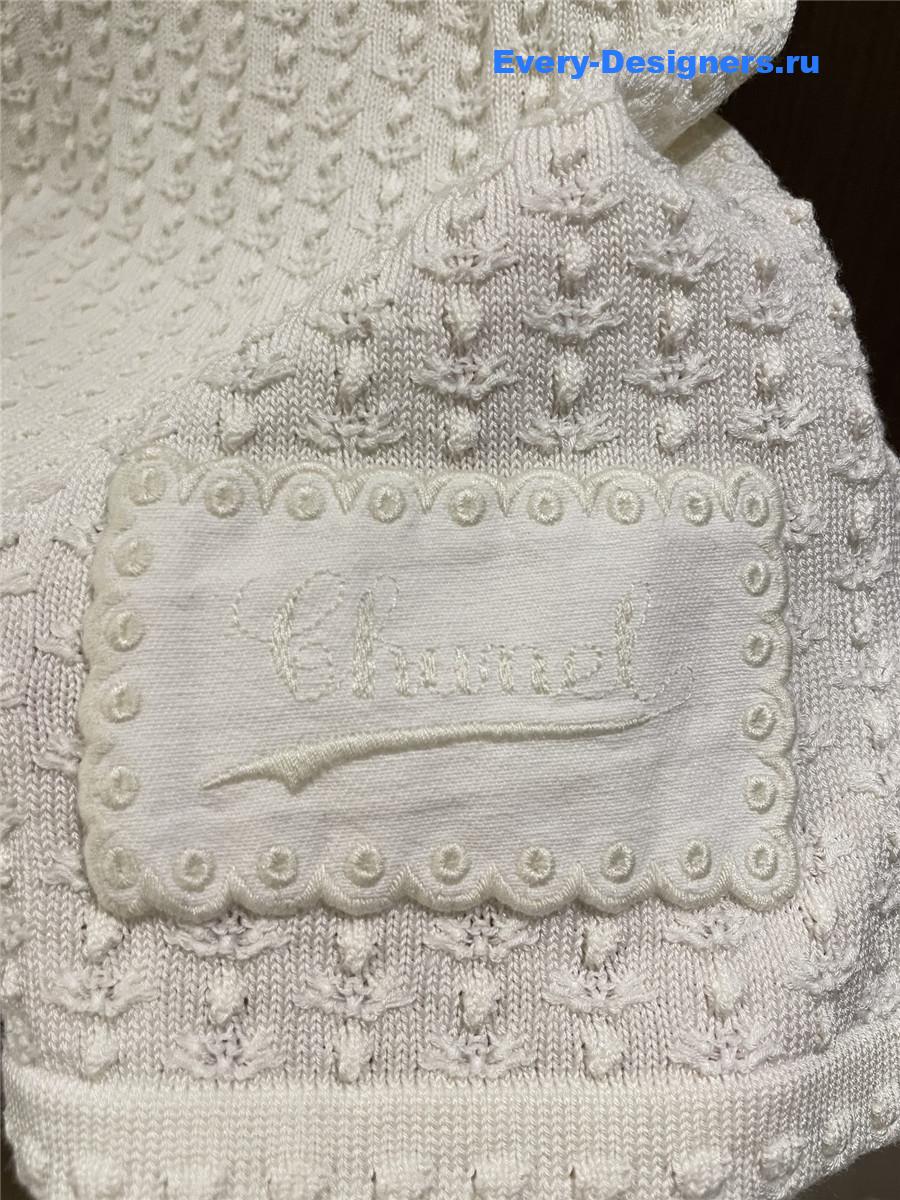 Ch**el white crochet tank top
