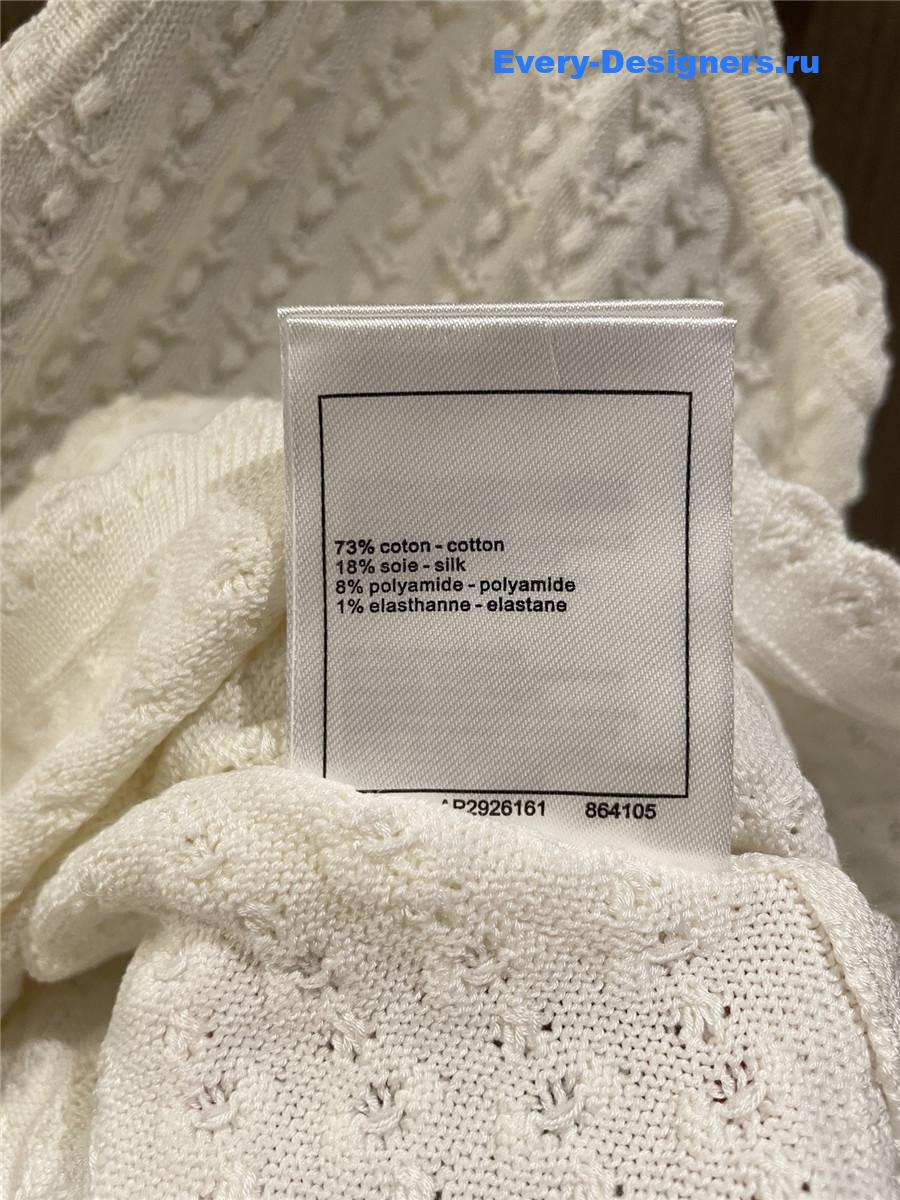 Ch**el white crochet tank top