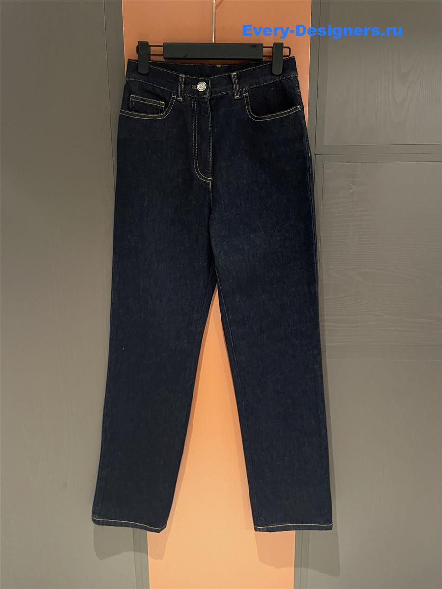 Ch**el dark blue washed cc jeans