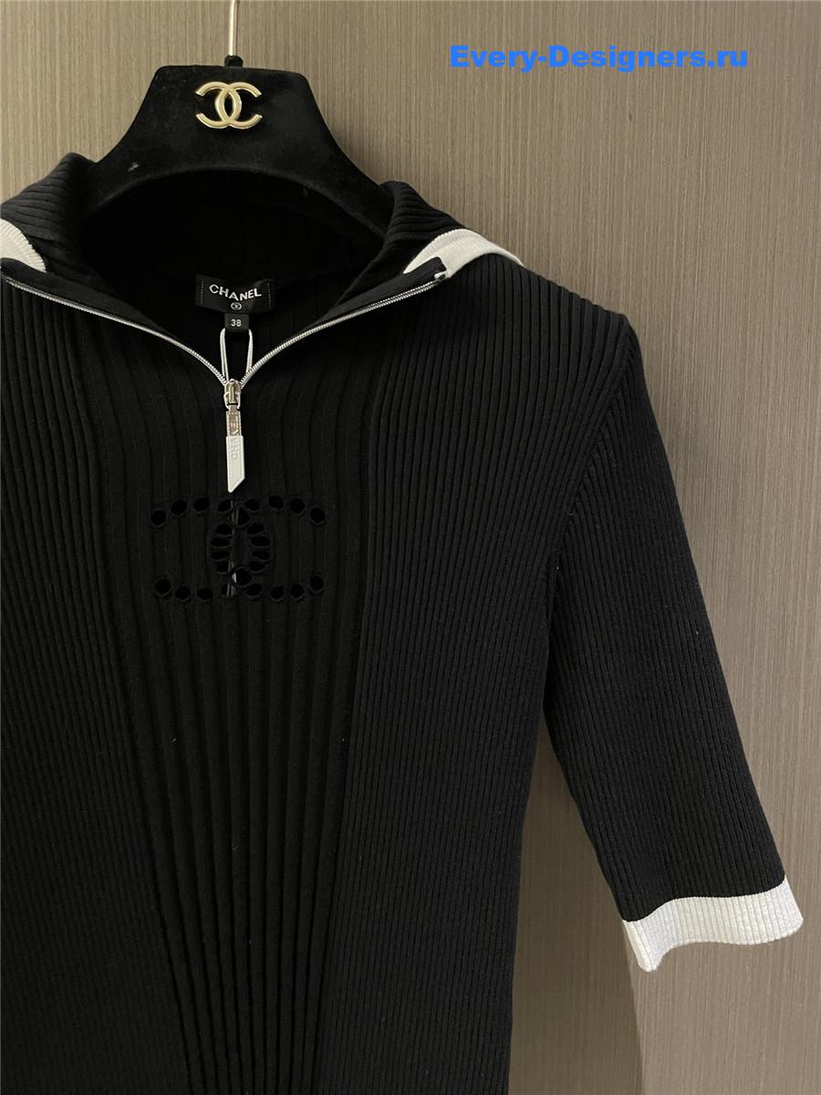 Ch**el hooded knitted top