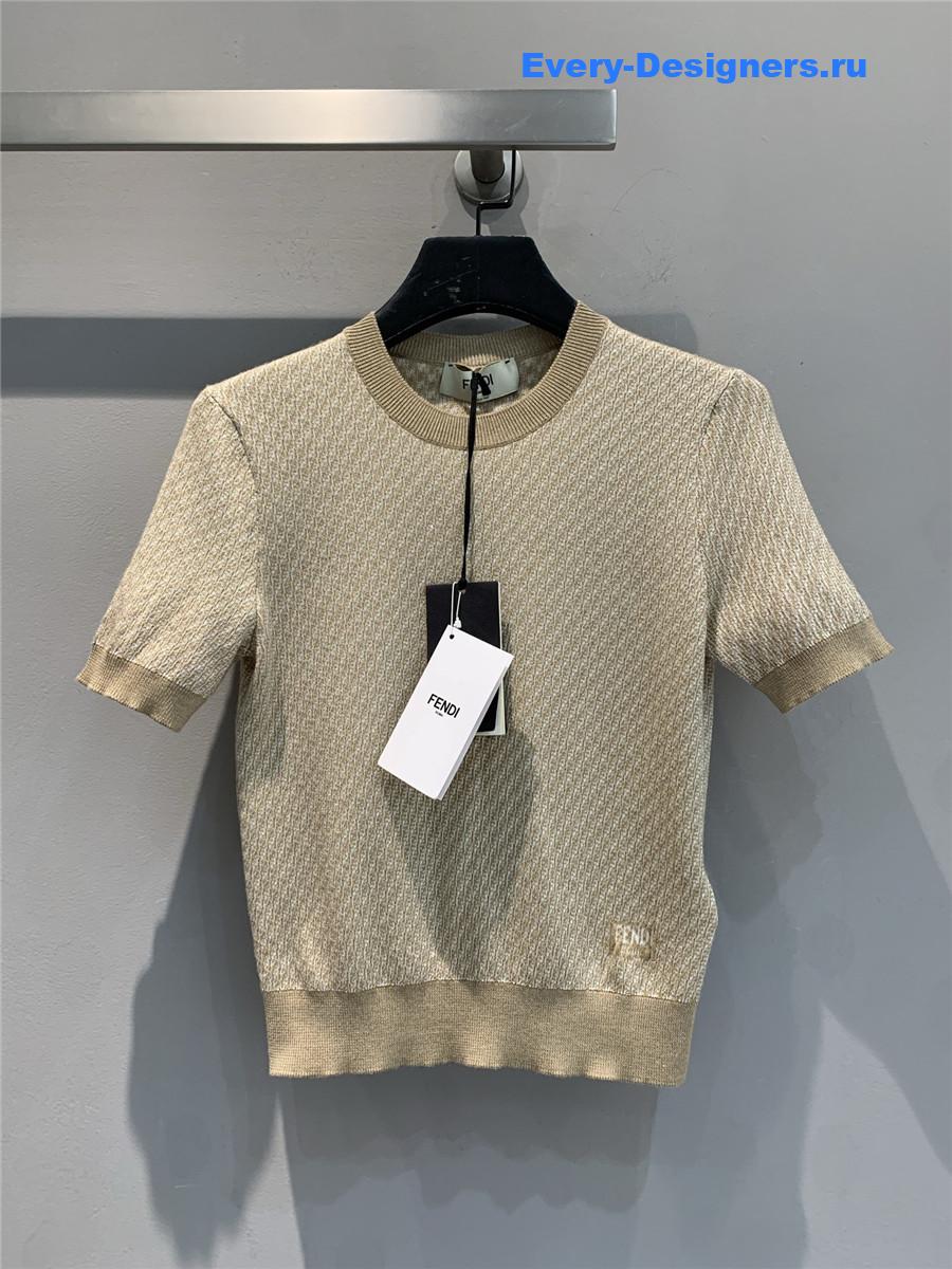 F**di brown knitted t-shirt