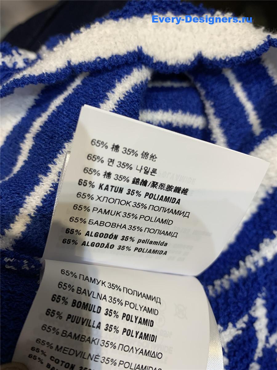 Miu Miu Blue White Striped Knit Top